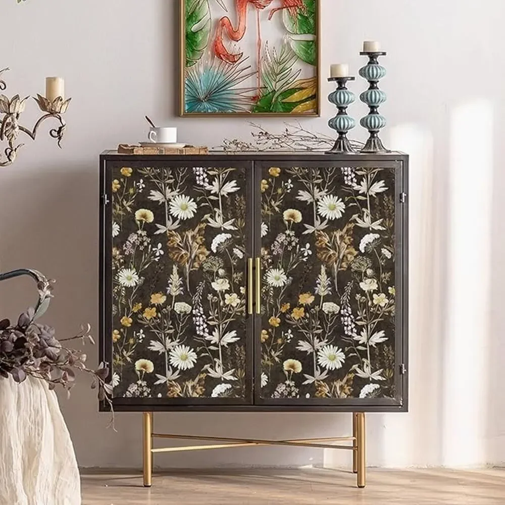 NEW Dark Vintage Floral Botanical Peel and Stick Wallpaper 17.7